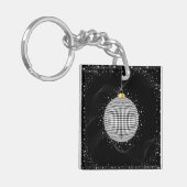 Elegante Disco Bal Kerst Ornament Sleutelhanger (Voorkant Links)