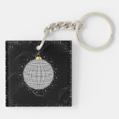Elegante Disco Bal Kerst Ornament Sleutelhanger (Achterkant)
