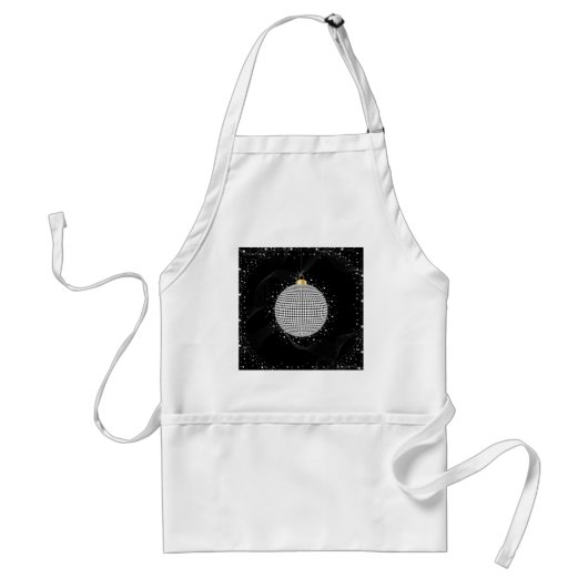 Elegante Disco Bal Kerst Ornament Standaard Schort (Voorkant)