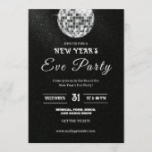 Elegante Disco Bal Nieuwjaarsfeest Uitnodiging (Voorkant)