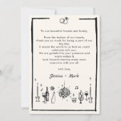 Elegante Disco bruiloft dank u kaart (Achterkant)