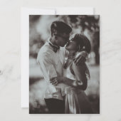 Elegante discobal minimalistisch zwart | Foto Save The Date (Achterkant)