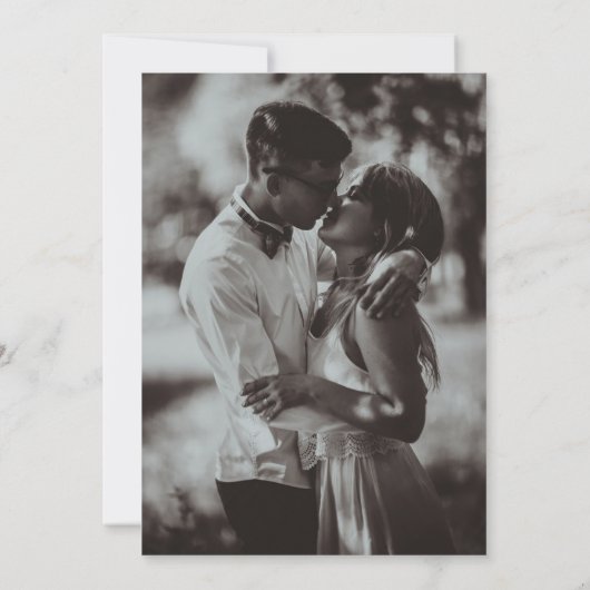 Elegante discobal minimalistisch zwart | Foto Save The Date (Achterkant)