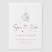 Elegante discobal | Trouwen Bewaar de datum Vellum Uitnodigingen (Voorkant)