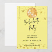 Elegante discobal vrijgezellenfeest uitnodiging (Voorkant / Achterkant)