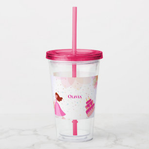 Elegante Disney prinses verjaardag Acryl Drinkbeker