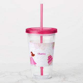 Elegante Disney-prinses verjaardag Acryl Drinkbeker