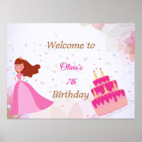 Elegante Disney-prinses verjaardags welkomstbord