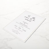 Elegante "Dit is het Seizoen" Vakantie bruiloft Folie Uitnodiging (Gedraaid)