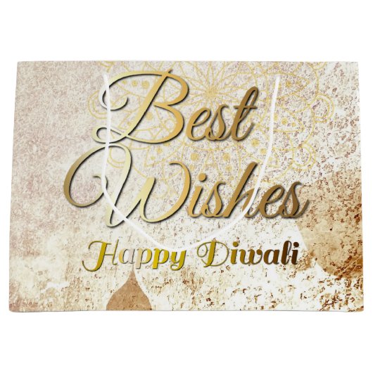 Elegante Diwali Gift Bag Groot Cadeauzakje (Voorkant)