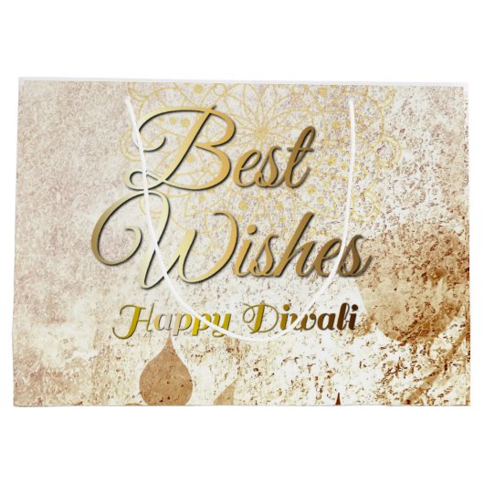Elegante Diwali Gift Bag Groot Cadeauzakje (Achterkant)