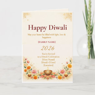 Elegante Diwali-wenskaart Kaart