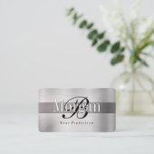 Elegante DIY Monogram Naam, LT & DK Geborsteld Sta Visitekaartje (Staand voorkant)