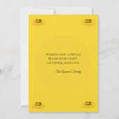 Elegante Diya en Mandala Diwali viering Kaart (Achterkant)