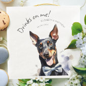 Elegante Dobermann Ober Watercolor Aanpasbaar Servet