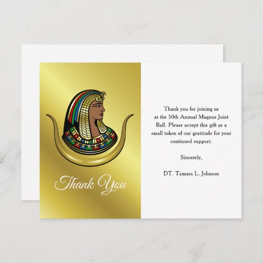 Elegante dochter van Isis Bedankkaart (Voorkant / Achterkant)