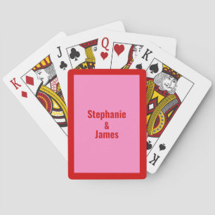 Elegante doe-het-zelf kleuren Roze #3 Rood Pokerkaarten