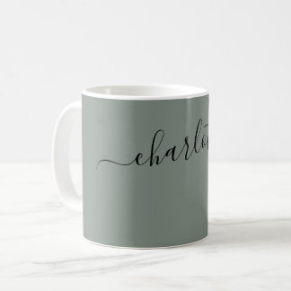 Elegante dolfijn grijs kleur naam gepersonaliseerd koffiemok