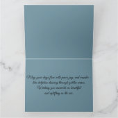 Elegante dolfijnen met gouden bloemengolven kaart (Binnen)