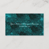 Elegante Donker Blauwgroen Antiek Waterverf Visitekaartje (Voorkant)