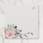 Elegante Donker Roze Bloem Bruids Bruiloft Bedankjes Labels (Achterkant)