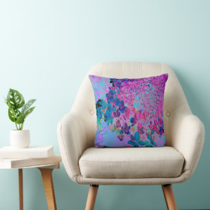 Elegante donkerblauwe en magenta Limelight Hortens Kussen