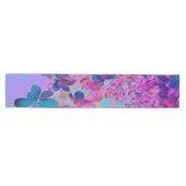 Elegante donkerblauwe en magenta Limelight Hydrang Medium Tafelloper (Horizontaal)