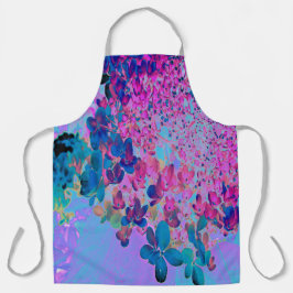 Elegante donkerblauwe en magenta schijnwerper hydr schort