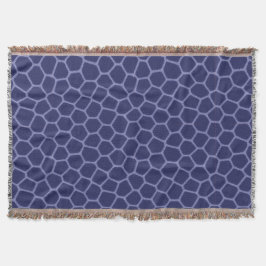 Elegante donkerblauwe giraffendruk fleece deken