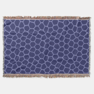 Elegante donkerblauwe giraffendruk fleece deken