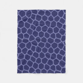 Elegante donkerblauwe giraffendruk fleece deken