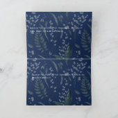 Elegante donkerblauwe lelie van de Valley Birthday Kaart (Binnen)