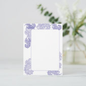 Elegante donkerblauwe rand sjabloon briefkaart (Staand voorkant)