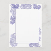 Elegante donkerblauwe rand sjabloon briefkaart (Voorkant)