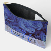 Elegante donkerblauwe rozen blauw bloemblauw etui (Open)