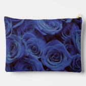 Elegante donkerblauwe rozen blauw bloemblauw etui (Achterkant)