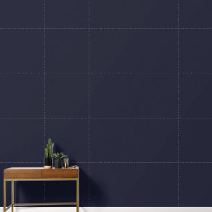 Elegante donkerblauwe vlierbes effen gewone modern behang