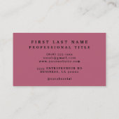 Elegante donkerbordeauxrode Rozen Visitekaartjes (Achterkant)