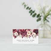 Elegante donkerbordeauxrode Visitekaartjes (Staand voorkant)