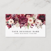 Elegante donkerbordeauxrode Visitekaartjes (Voorkant)