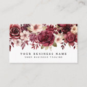 Elegante donkerbordeauxrode Visitekaartjes (Voorkant)