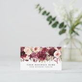 Elegante donkerbordeauxrode Visitekaartjes (Staand voorkant)