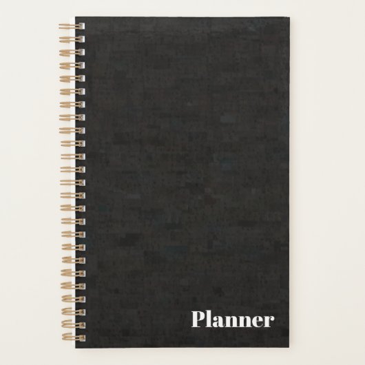 Elegante donkerbruin planner (Voorkant)