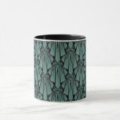 Elegante donkere art deco abstracte geometrische e mok (Midden)