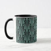 Elegante donkere art deco abstracte geometrische e mok (Links)