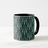 Elegante donkere art deco abstracte geometrische e mok (Voorkant rechts)