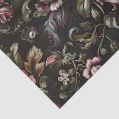 Elegante donkere barokke schilderij bloemen Decoup Tissuepapier (Detail)