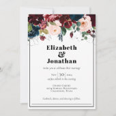 Elegante donkere bloemen kaart (Voorkant)