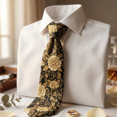 Elegante donkere bloemen  stropdas