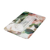 Elegante donkere bloemenpioen modern gepersonalise badmat (Gekanteld)